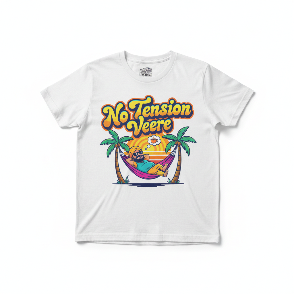 No Tension Veere funny desi t-shirt